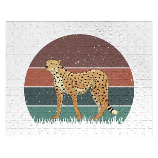 Retro Cheetah Jigsaw Puzzles