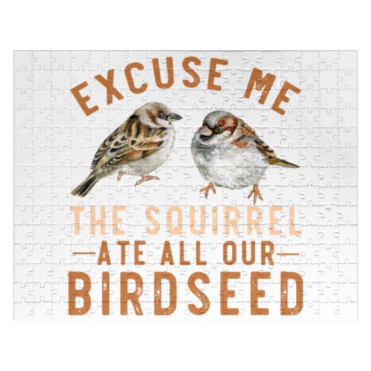 Sparrow Birdfeeder Garden Squirrel Problem Bird Se Jigsaw Puzzles