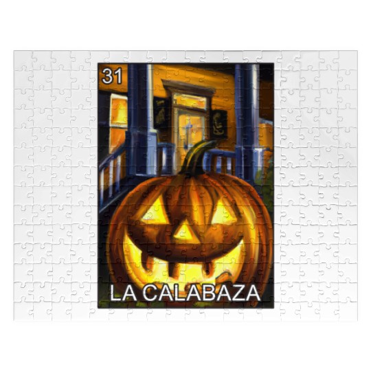 La Calabaza Pumpkin Card Mexican Lottery Card Jigsaw Puzzles