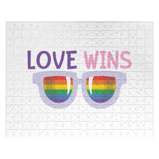 Love Wins Pride Month LGBTQ Sticker Jigsaw Puzzles