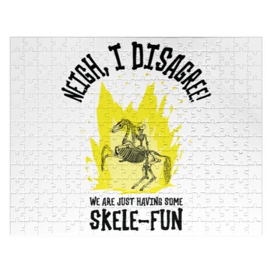 Halloween Cowboy Skeleton Fun Horse Riding Jigsaw Puzzles