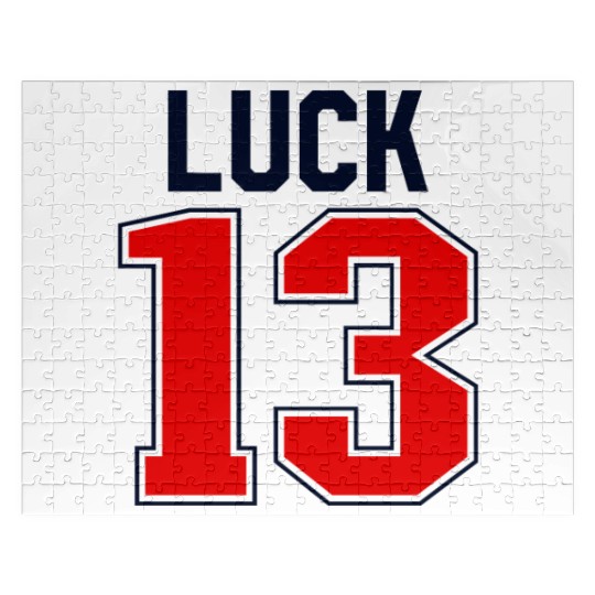 Luck 13 Jersey 13 My Lucky Number Lucky Thirteen Jigsaw Puzzles