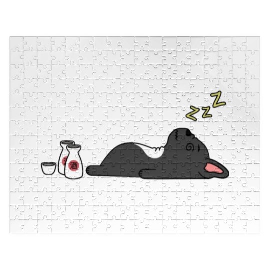 French Bulldog Sake Drunk Jigsaw Puzzles