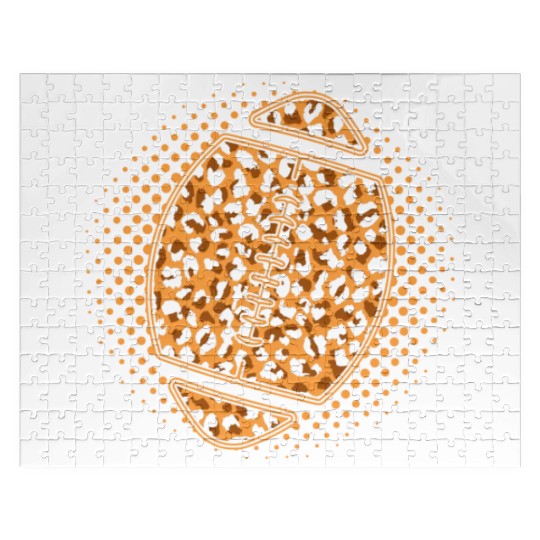 Leopard Football Lover American Football Fan Jigsaw Puzzles