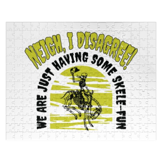 Halloween Cowboy Skeleton Fun Horse Riding Jigsaw Puzzles