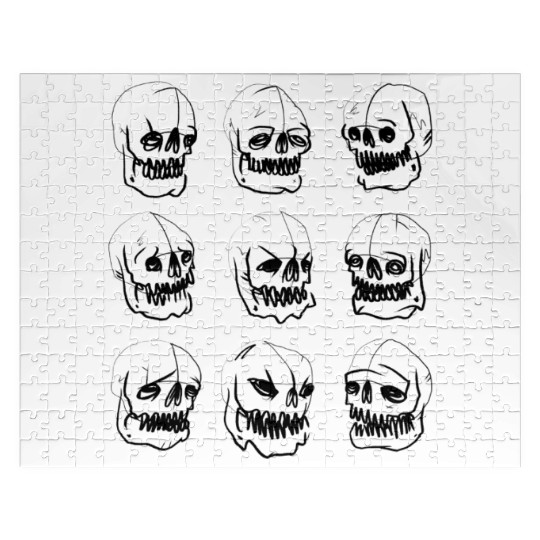 Skeleton head reactions and feelings Jigsaw Puzzles