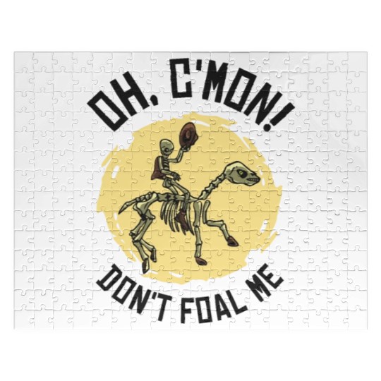 Halloween Cowboy Skeleton Foal Horse Riding Jigsaw Puzzles