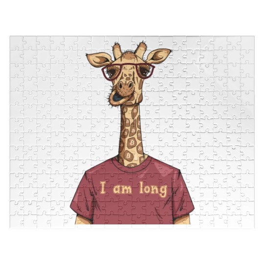Bitcoin Giraffe BTC Crypto Hodl Design Jigsaw Puzzles
