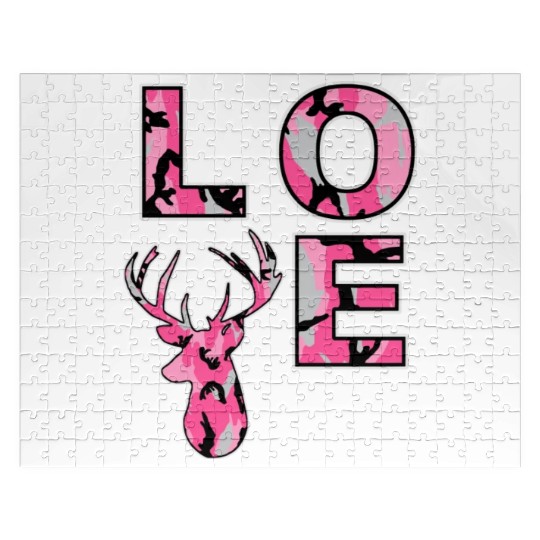 K Camouflage Buck Love Deer Hunting Hunter Jigsaw Puzzles