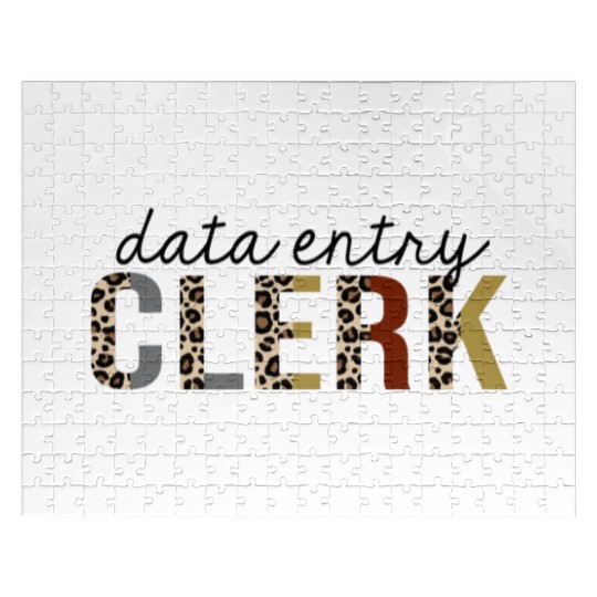 Data Entry Clerk Leopard Print Funny Jigsaw Puzzles