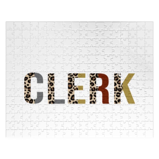 Data Entry Clerk Leopard Print Funny Gift Jigsaw Puzzles