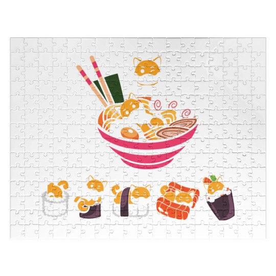 Sushi Rolls Ramen Japanese Food Lover Jigsaw Puzzles
