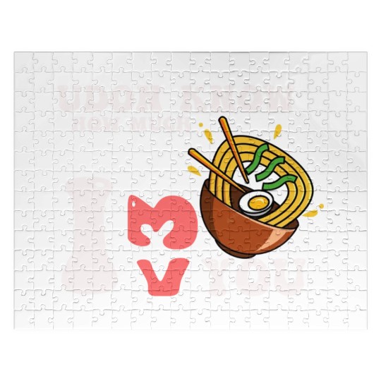 Udon Know How Much I Love You Noodles Pun Japanese Jigsaw Puzzles