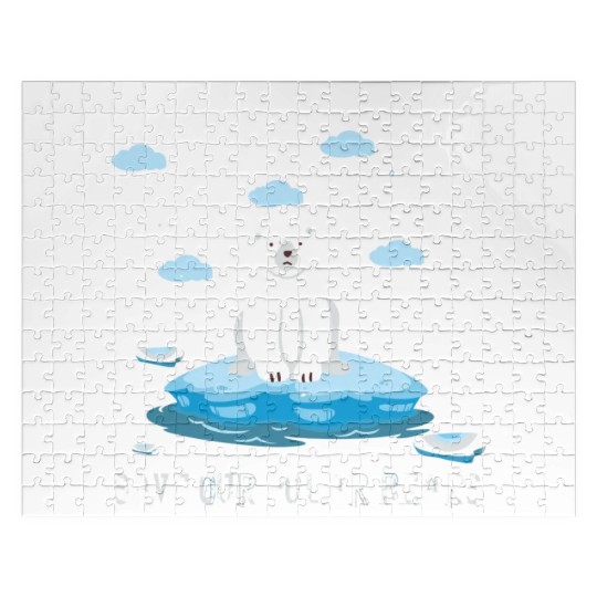 Earth Day Climate Change Save Our Polar Bears Jigsaw Puzzles