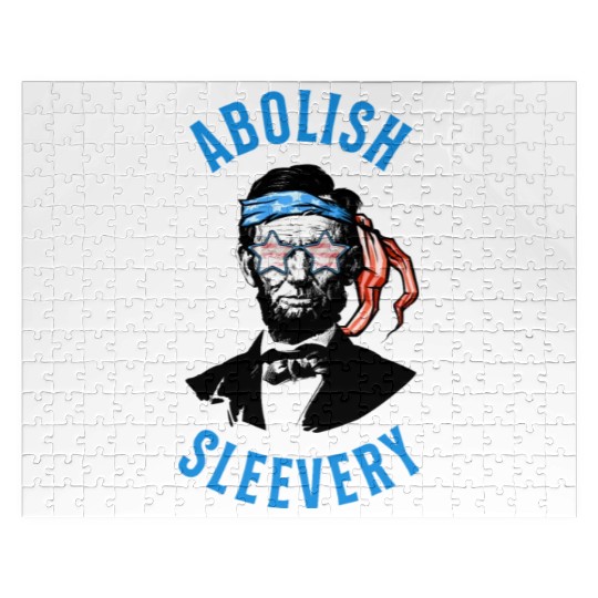Funny Abraham Lincoln Flag United States Patriotic Jigsaw Puzzles