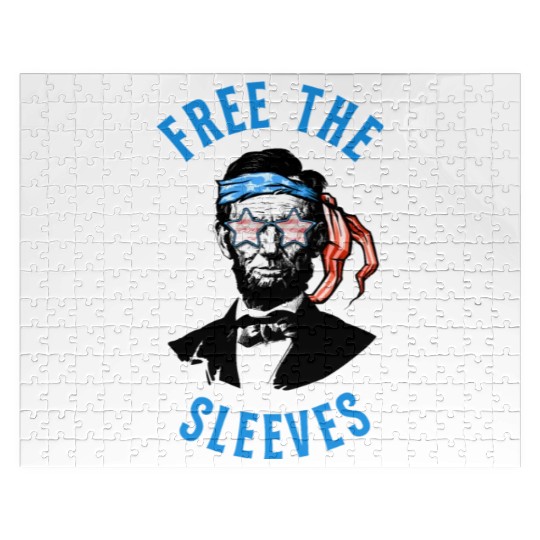 Funny Abraham Lincoln Flag United States Patriotic Jigsaw Puzzles