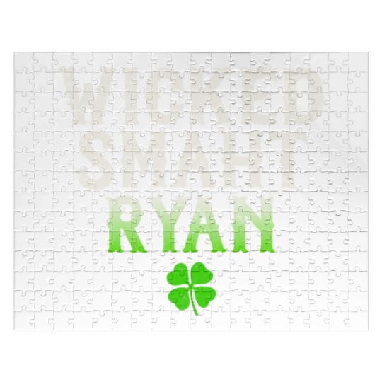 Wicked Smaht Ryan Clan Boston Irish Slang Jigsaw Puzzles