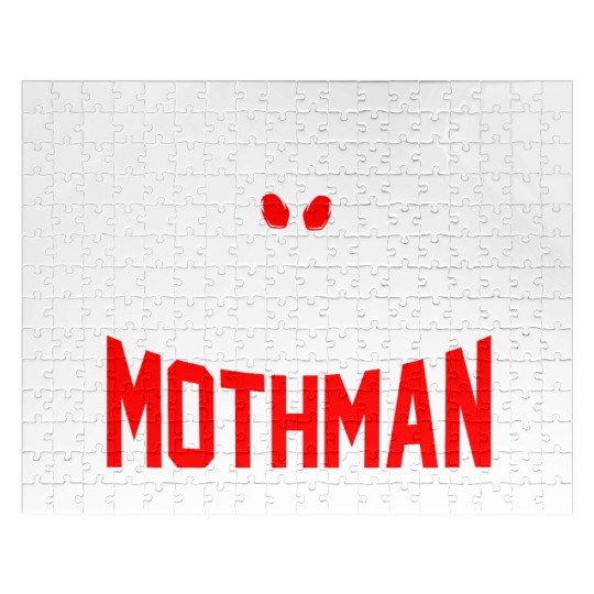 Folklore Monsters Cryptid Goth Mothman Jigsaw Puzzles