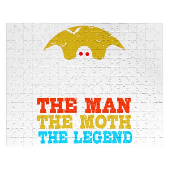Retro Mothman Cryptid The Man The Moth The Legend Jigsaw Puzzles
