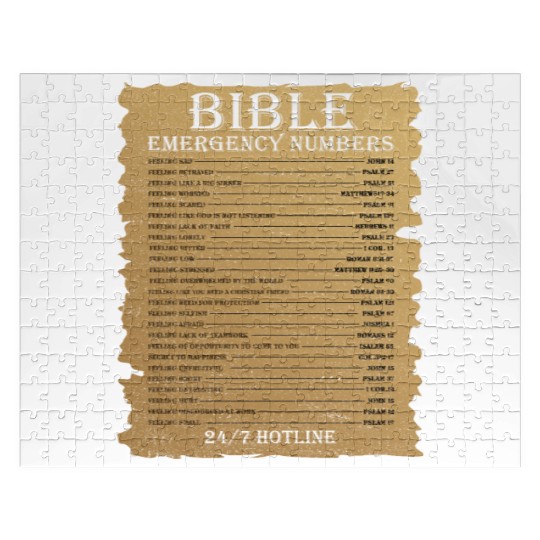 Funny Bible Emergency Number Jesus Christian Jigsaw Puzzles