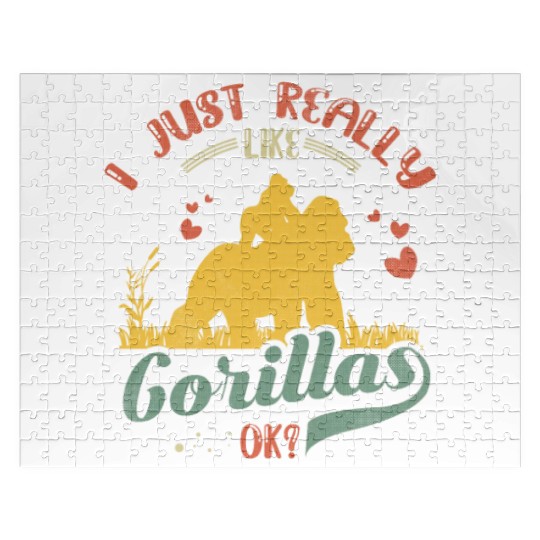 I Just Really Like Gorillas Funny Gorilla Jigsaw Puzzles