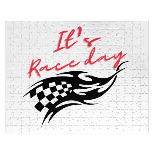 It's race day, gift for racer, race lover,race day Jigsaw Puzzles