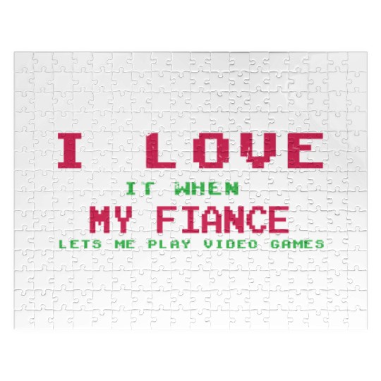 Love My Fiance Play Video Game Lover Gaming Jigsaw Puzzles