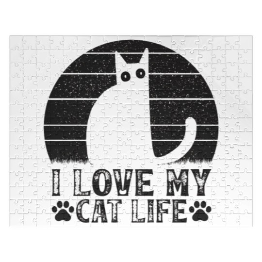 Cat Owner Funny Cat Meme Cat Lover I Love My Cat L Jigsaw Puzzles