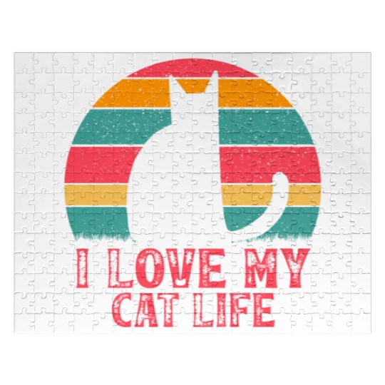 Funny Cat Meme Cat Owner Cat Lover I Love My Cat L Jigsaw Puzzles