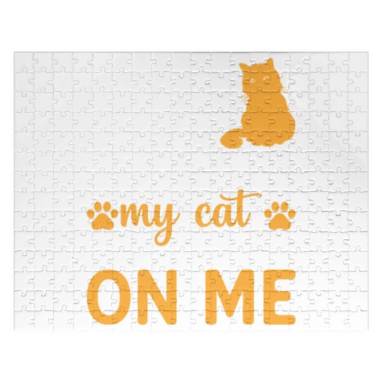 Sorry I'm Late My Cat Was Sitting On Me I Funny Ca Jigsaw Puzzles