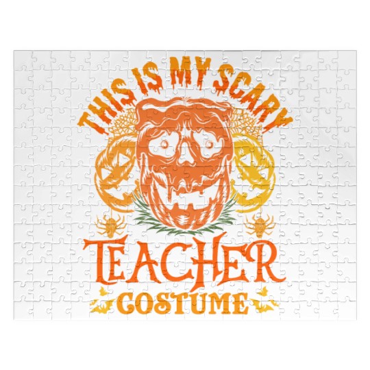 This Is My Scary Teacher Costume Funny Halloween Jigsaw Puzzles