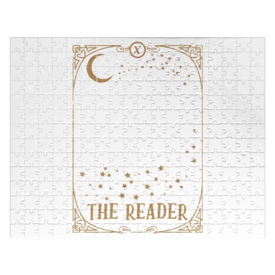 Skeleton Book Reader Tarot Card Occult Club Gothic Jigsaw Puzzles