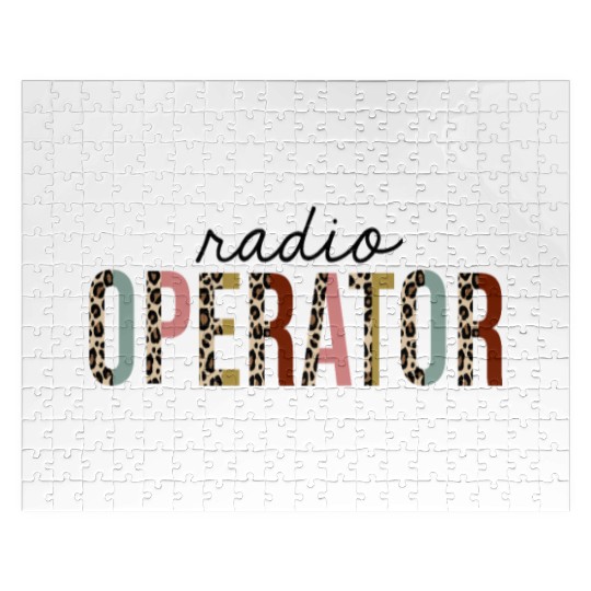 Radio Operator Leopard Print Funny Jigsaw Puzzles