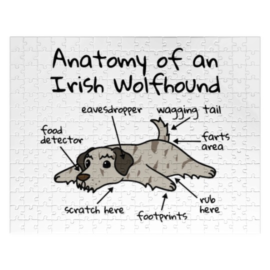Anatomy Of A Irish Wolfhound Jigsaw Puzzles