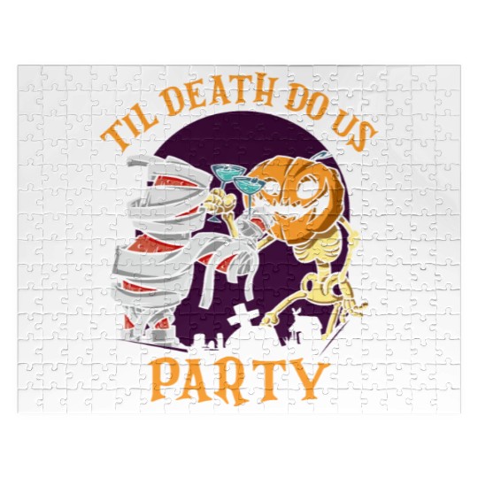 Til Death Do Us Party Bridal Bachelorette Couples Jigsaw Puzzles