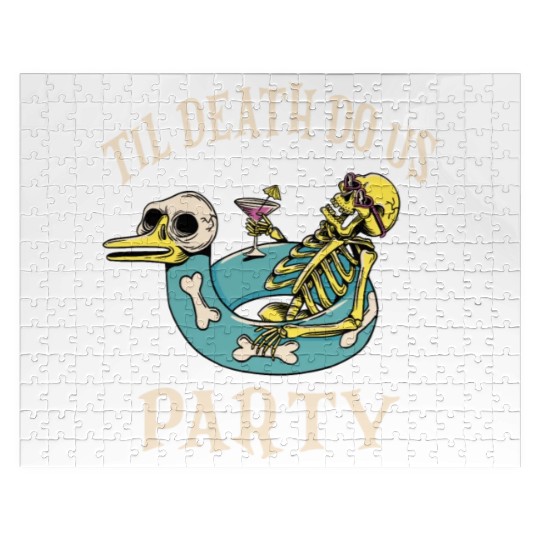 Til Death Do Us Party Bridal Bachelorette Matching Jigsaw Puzzles