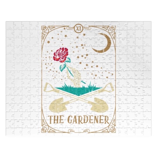 Rose Tarot Card Occult Club Gothic Gardener Jigsaw Puzzles