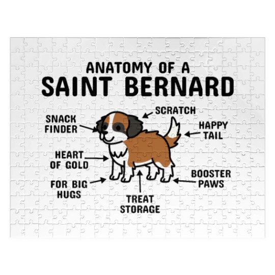 Anatomy Of A Saint Bernard Jigsaw Puzzles