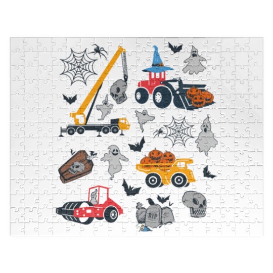 Spooky Construction Vehicles Jigsaw Puzzles