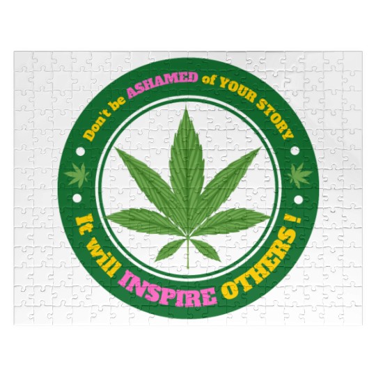 Drug Addiction Recovery AA Sober Sobriety Cannabis Jigsaw Puzzles