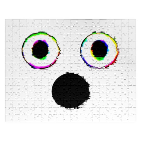 Glitch Ghost Face Jigsaw Puzzles