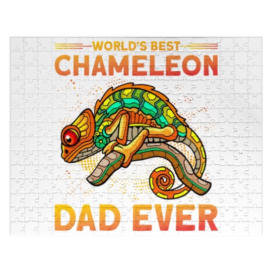 World's best Chameleon Dad ever Jigsaw Puzzles