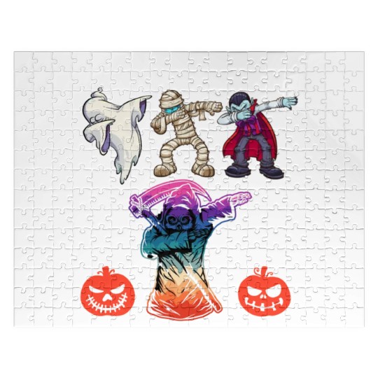 Halloween dabbing Trick or Treat October pumkin 2 Jigsaw Puzzles