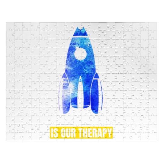 Abstract Delightful Rocket Of Cheerful Astro Quote Jigsaw Puzzles