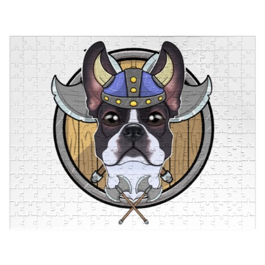 Boston Terrier I Valhalla I Viking Jigsaw Puzzles