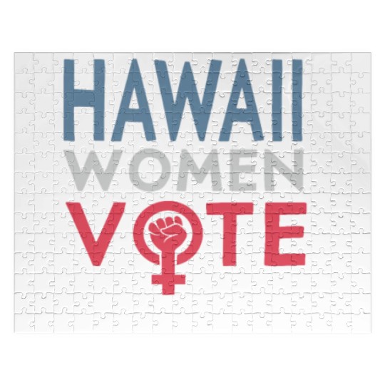 Hawaii Women Vote Voter 2022 Election Feminist Jigsaw Puzzles