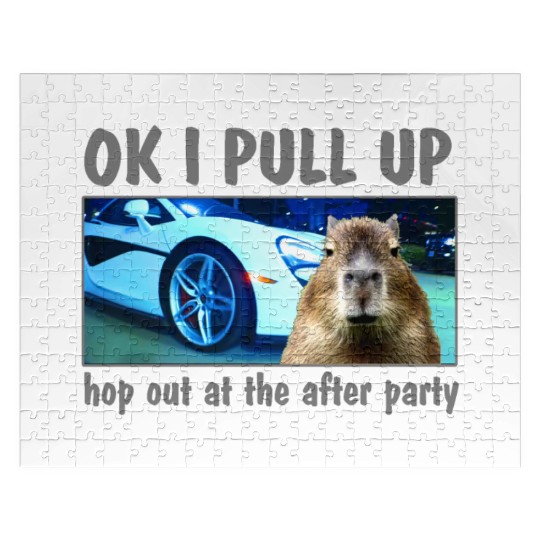 Ok I Pull Up Capybara Meme After Party Rap Song ar Jigsaw Puzzles
