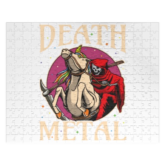Reaper Rock Satan Unicorn Festivals Death Metal Jigsaw Puzzles