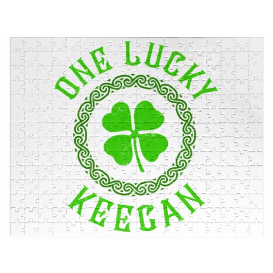 One Lucky Keegan Irish Family Four Leaf Clover Jigsaw Puzzles