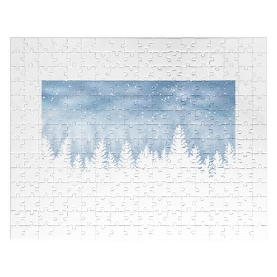 Christmas Winter Wonderland Snow Night Jigsaw Puzzles